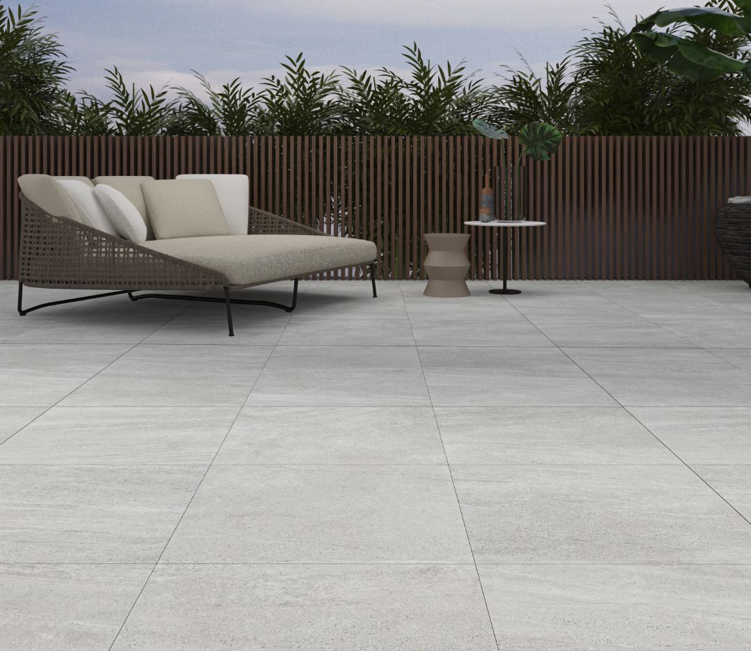Outdoor tiles installed in Berwick alfresco area