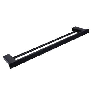 Texas Double Towel Rail 600mm Matte Black - Elevate your space with modern functionality and sleek design