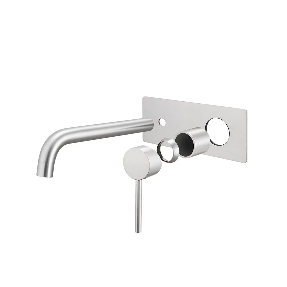 LUCID PIN WALL MIXER WITH SPOUT - BRUSHED NICKEL