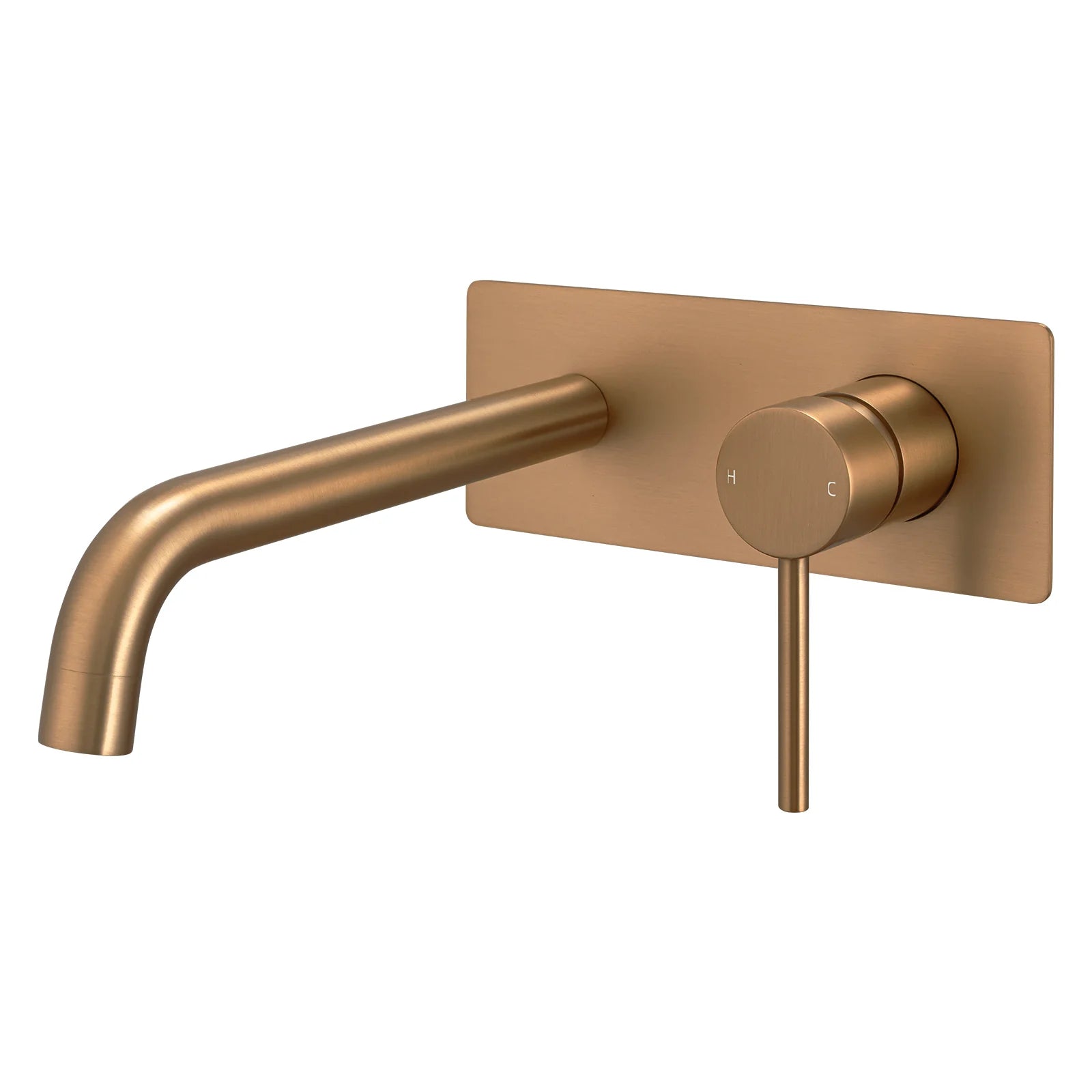 LUCID PIN WALL MIXER WITH SPOUT - BRUSHED COPPER