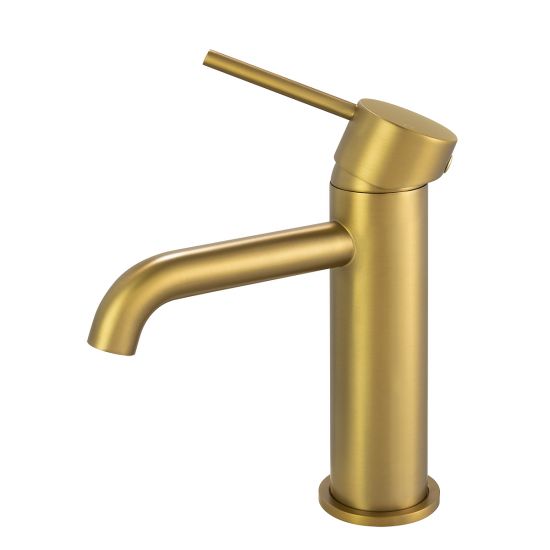 LUCID PIN BASIN MIXER - BRUSHED GOLD