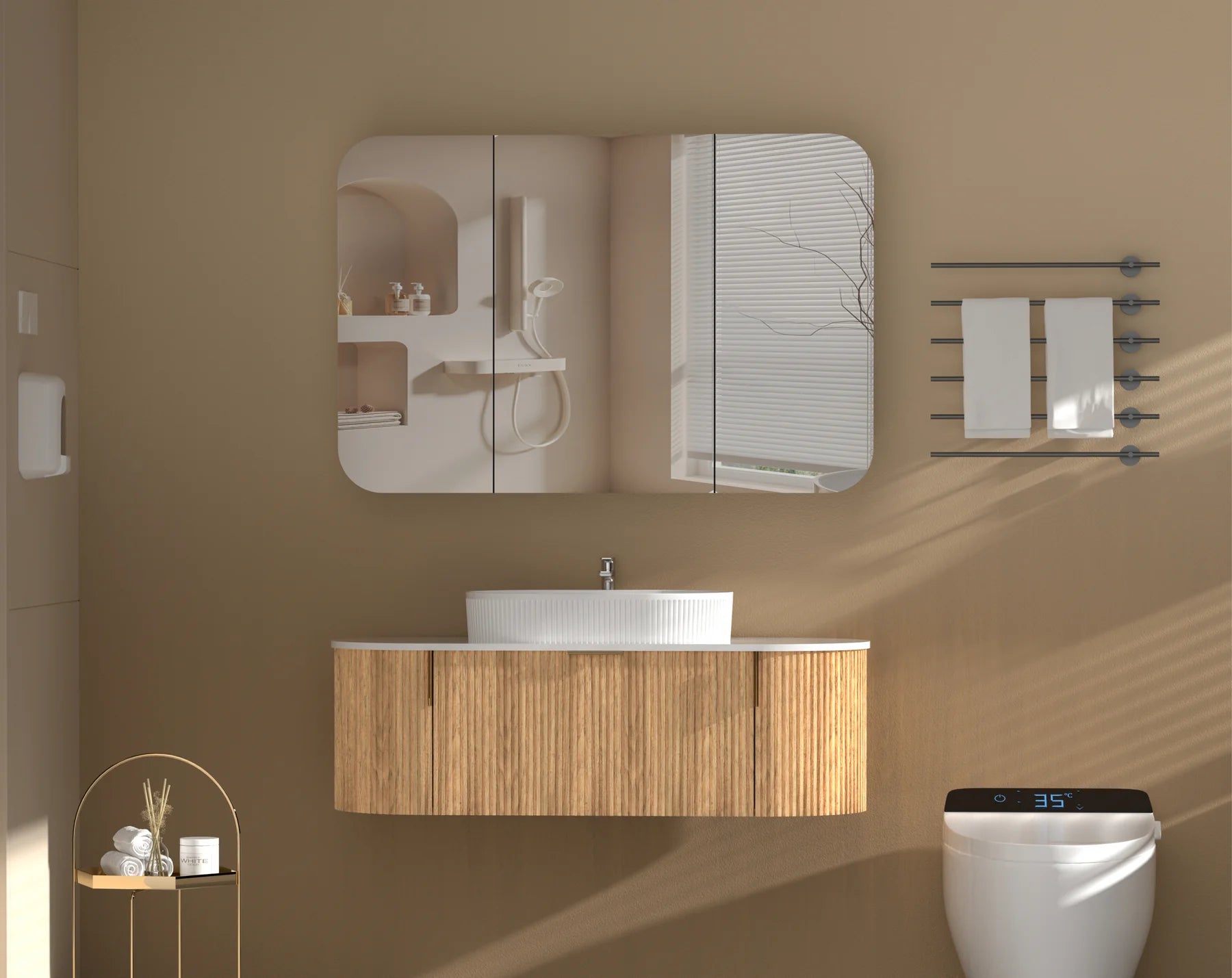 CARYSIL GRAND | SHAVING CABINET | WALNUT | 1200X800