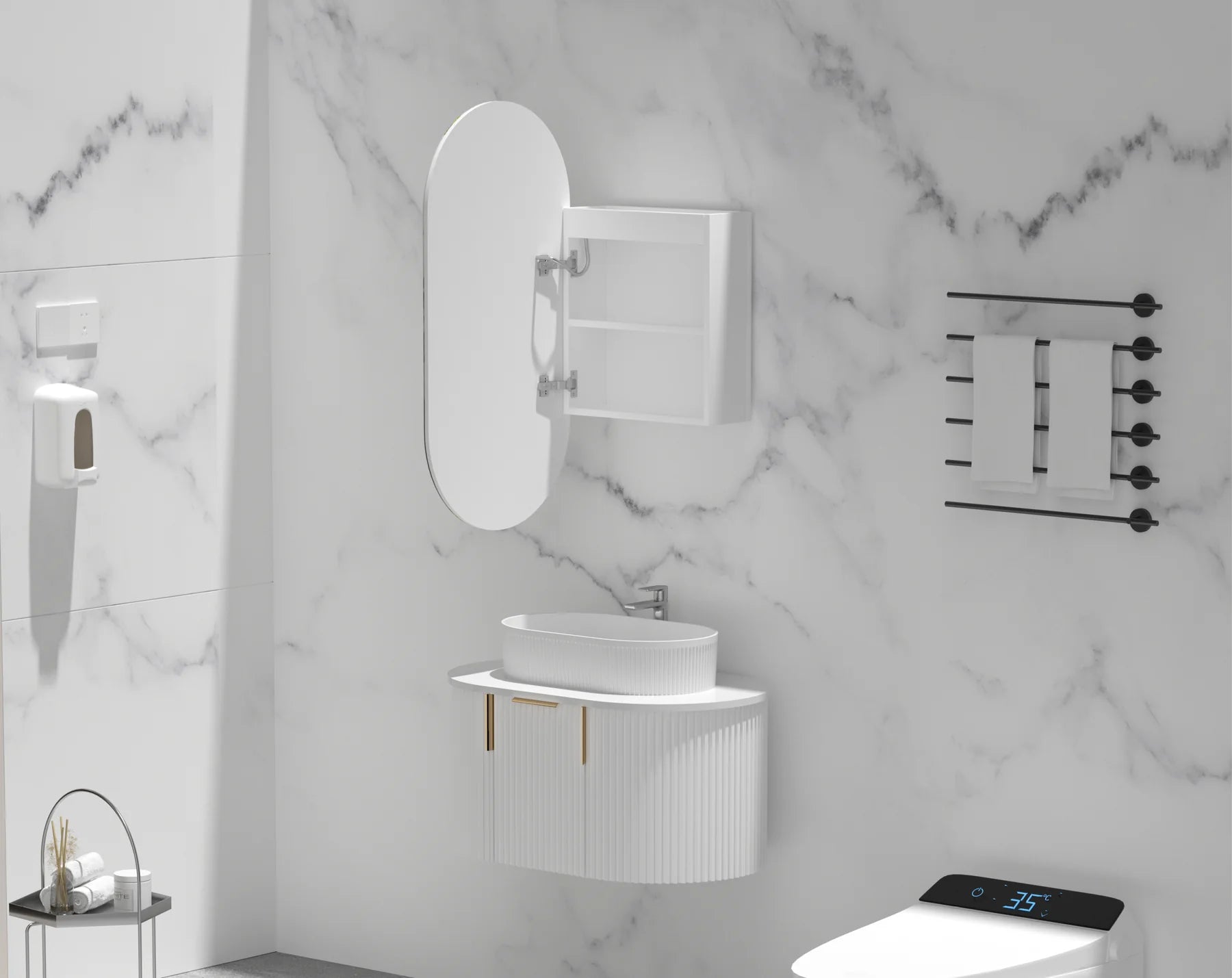 CARYSIL NOBLE | LED SHAVING CABINET