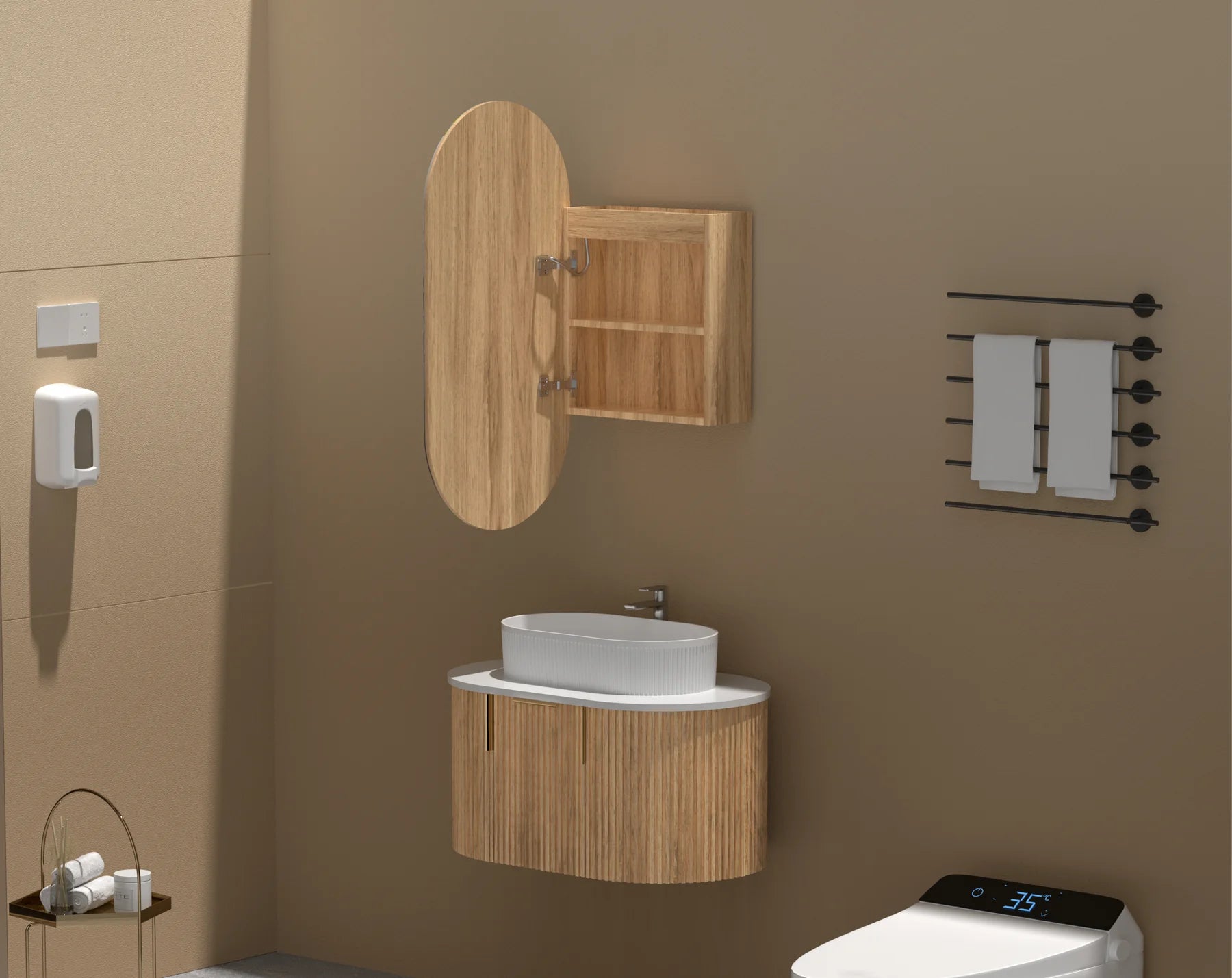 CARYSIL NOBLE | LED SHAVING CABINET