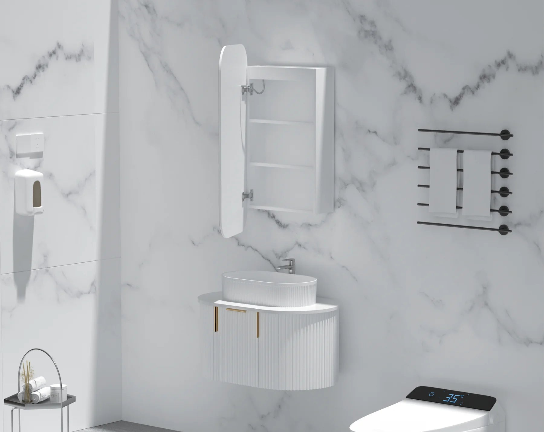 CARYSIL EARLS | LED SHAVING CABINET