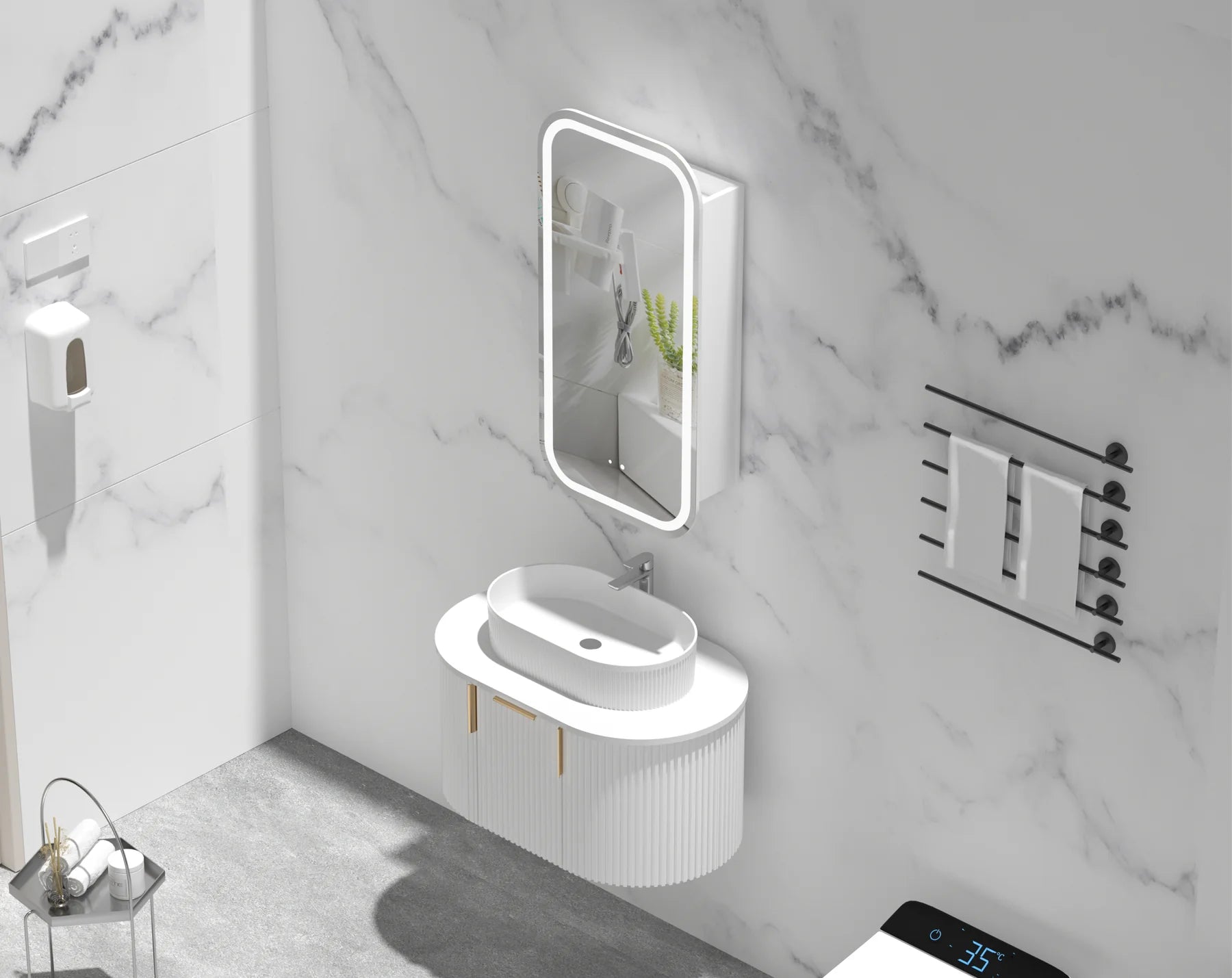 CARYSIL EARLS | LED SHAVING CABINET