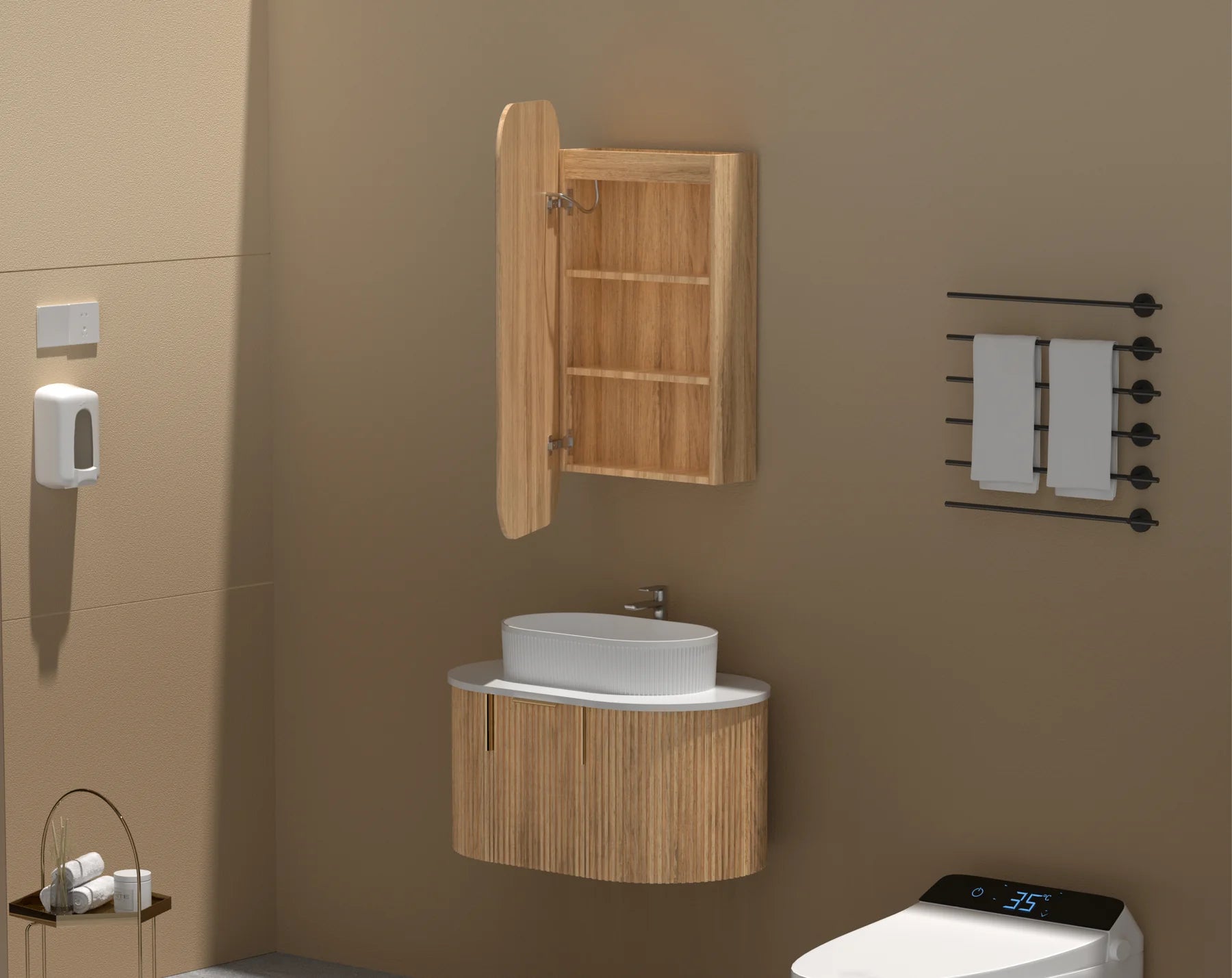 CARYSIL EARLS | LED SHAVING CABINET
