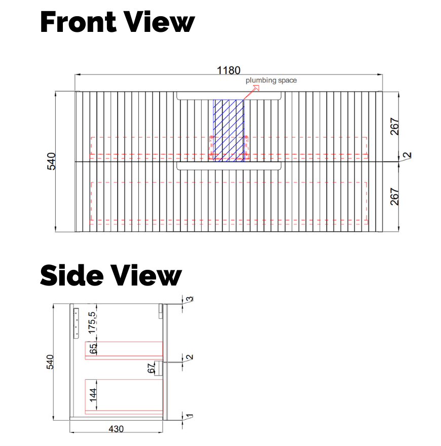 TUSCANA | 1200MM WALL HUNG VANITY WITH STONE TOP WITH UNDERMOUNT BASIN