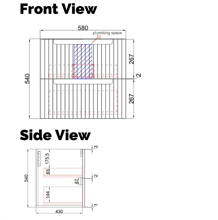 TUSCANA | 600MM WALL HUNG VANITY WITH STONE TOP