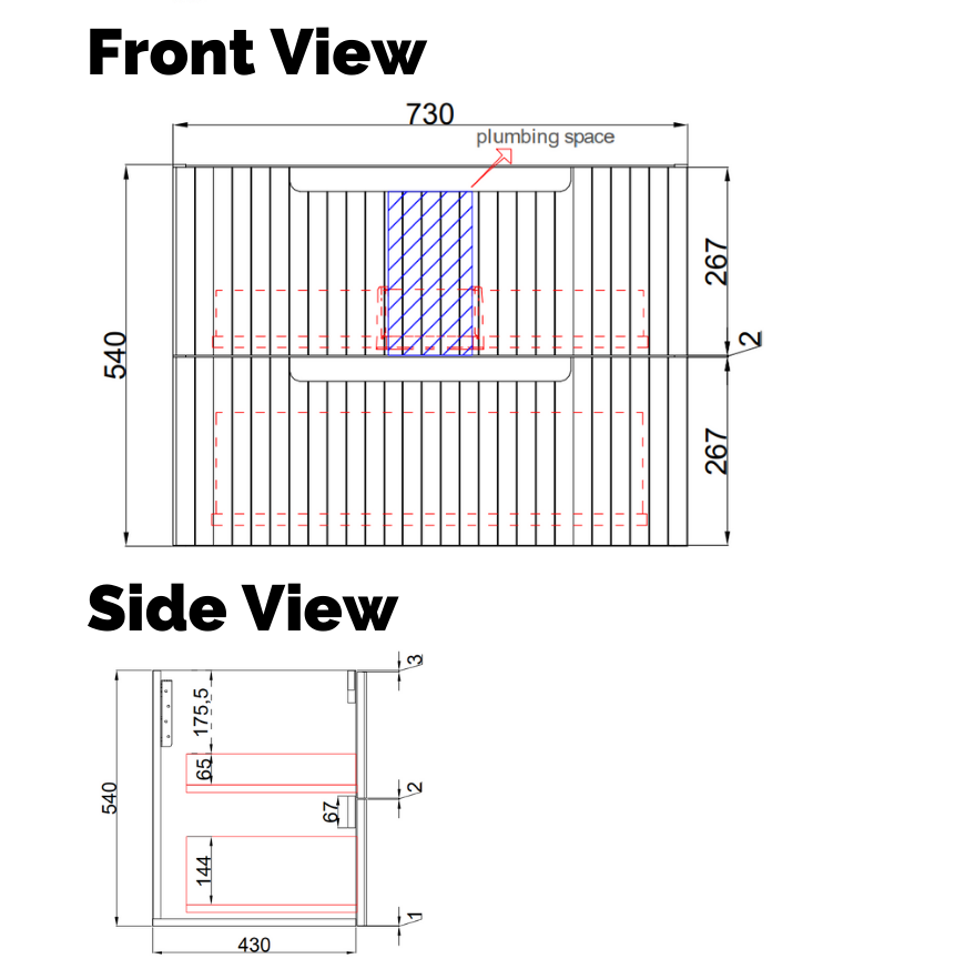 TUSCANA | 750MM WALL HUNG VANITY WITH STONE TOP WITH UNDERMOUNT BASIN