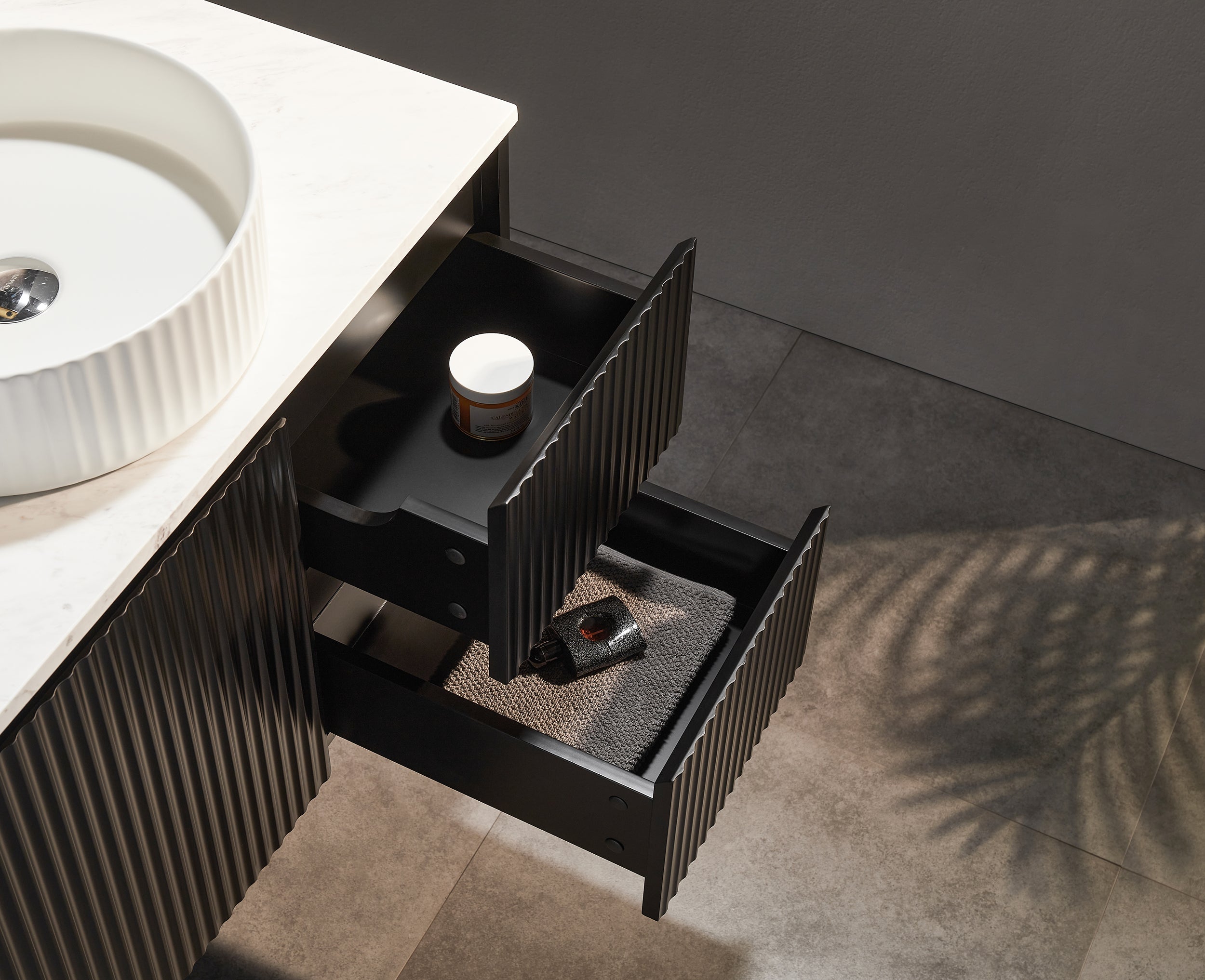 BRINDABELLA | 1500MM WALL HUNG VANITY ONLY | MATT BLACK
