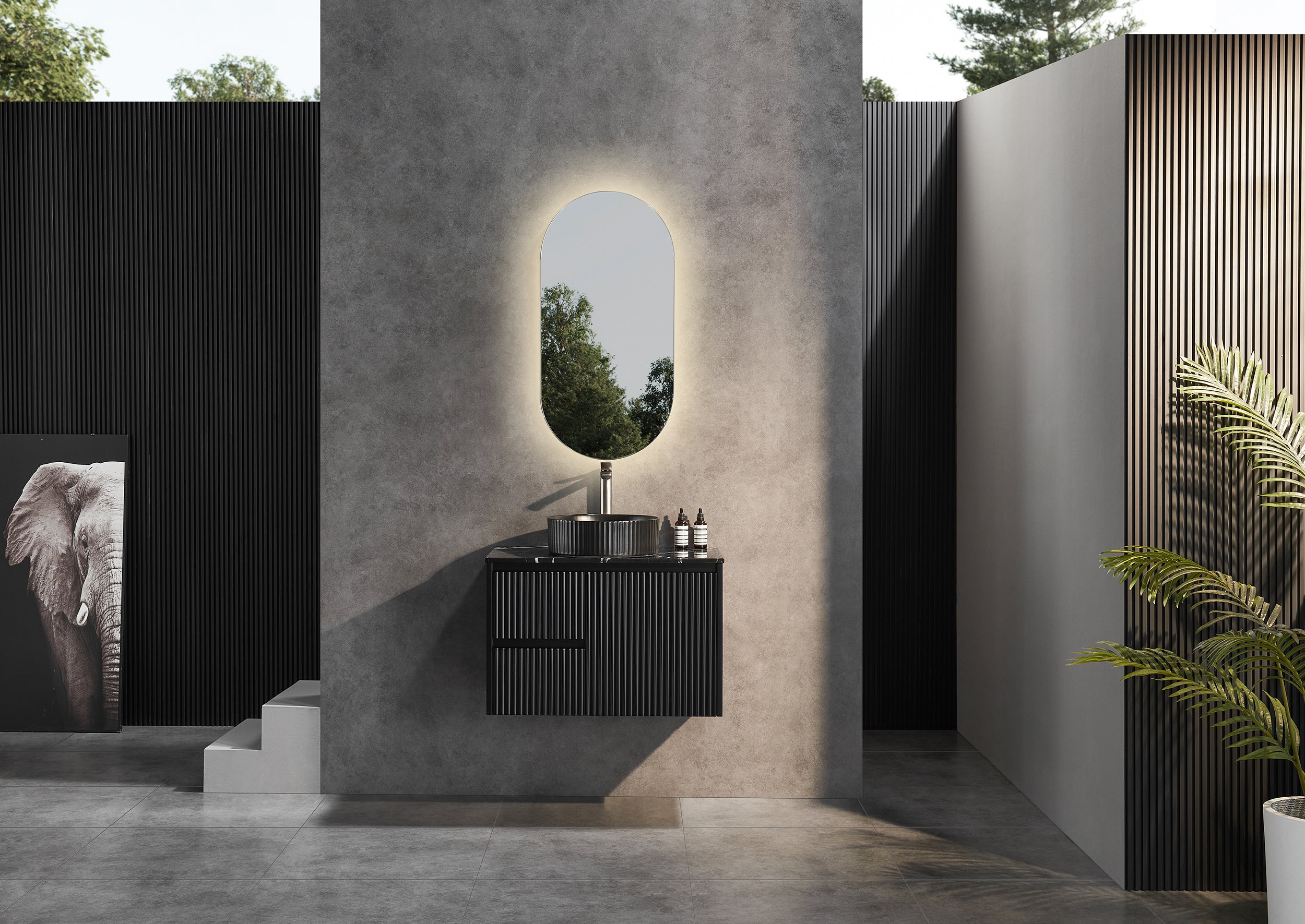 BRINDABELLA | 750MM WALL HUNG VANITY ONLY | MATT BLACK
