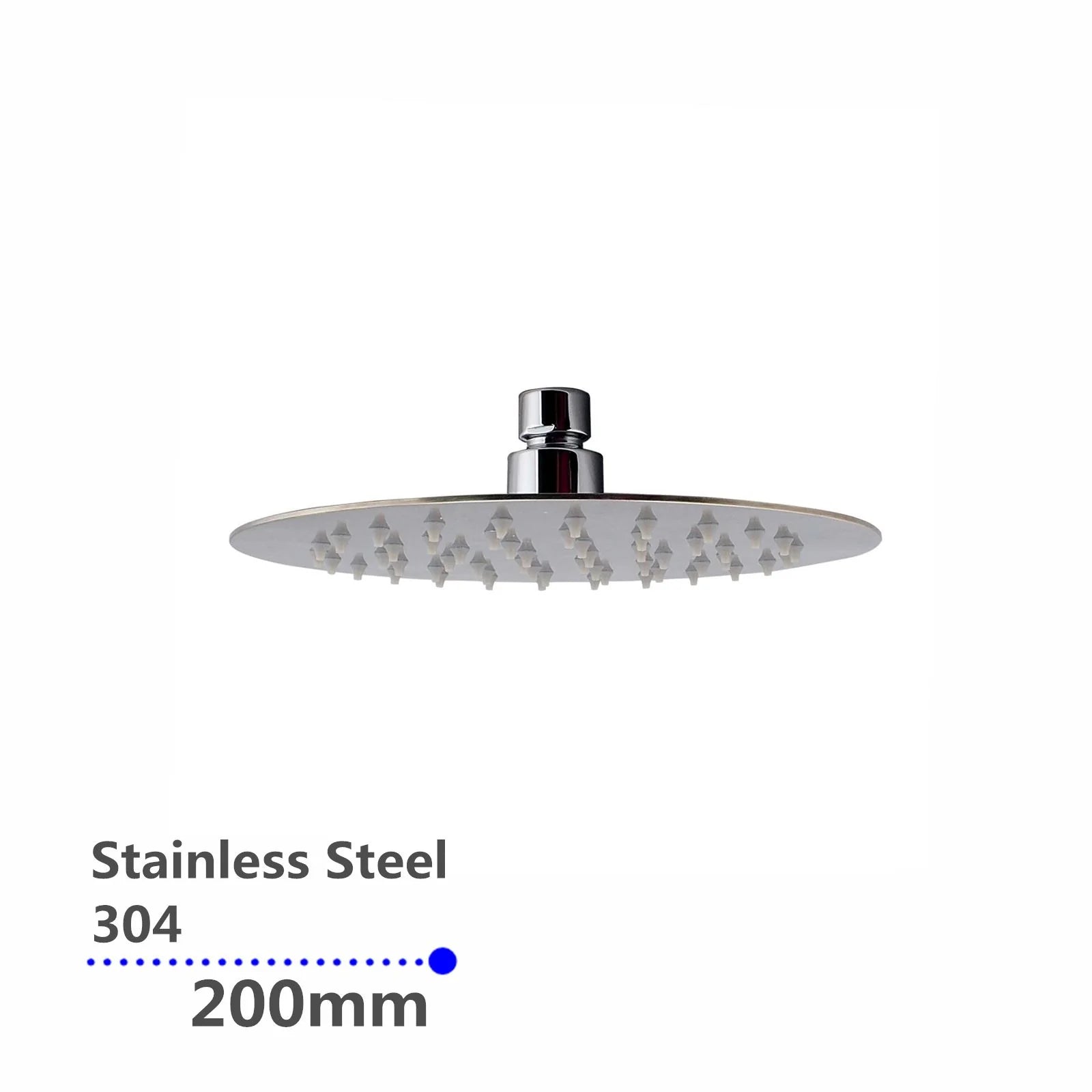 Slim round shower head installed Berwick bathroom