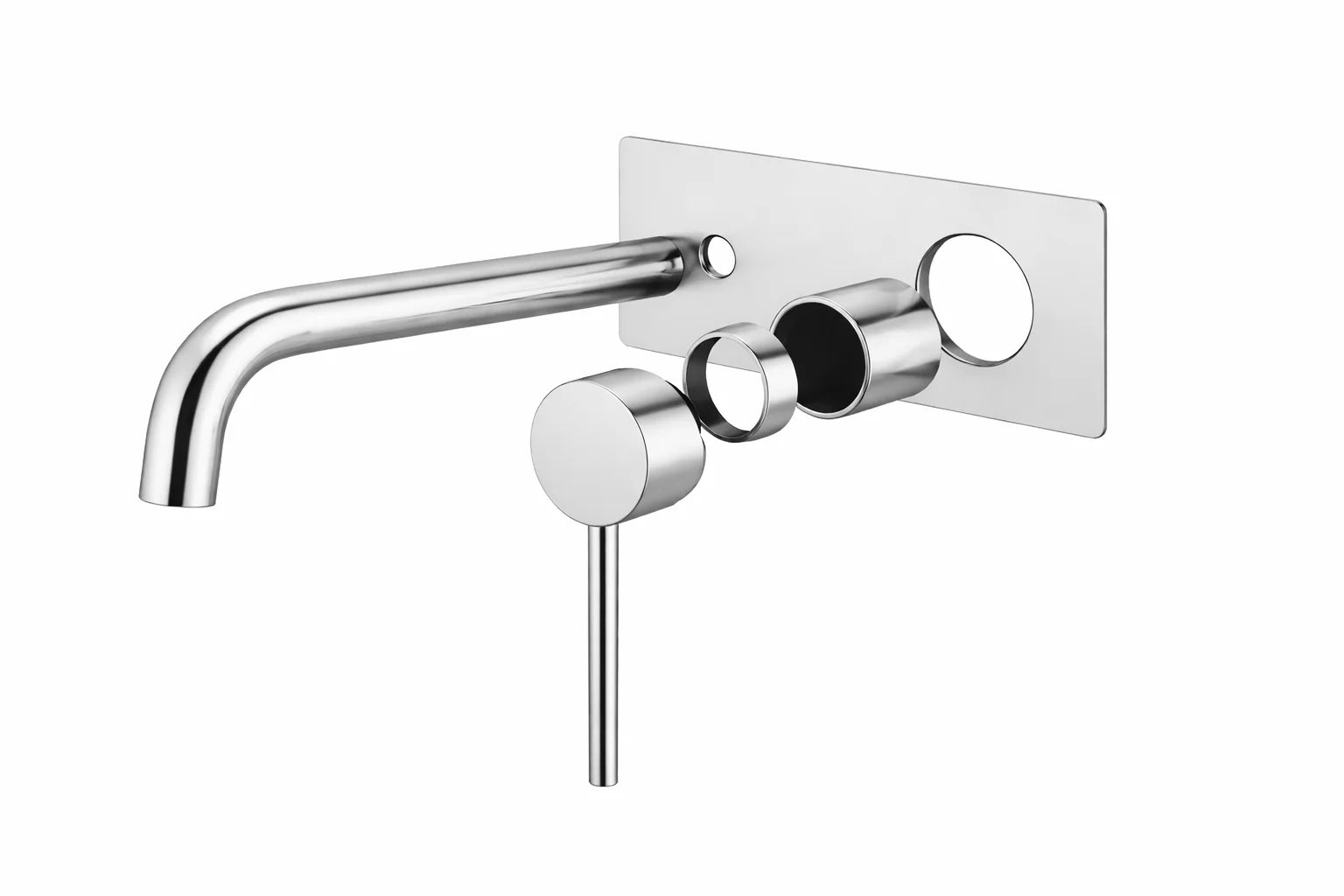 LUCID PIN | WALL MIXER WITH SPOUT CHROME