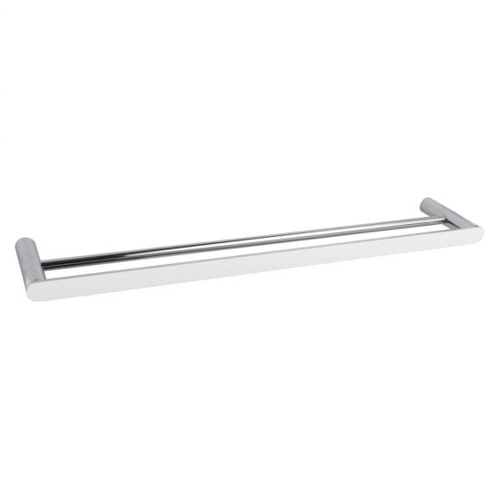 Premium Rushy 800mm Double Towel Rail Chrome Finish