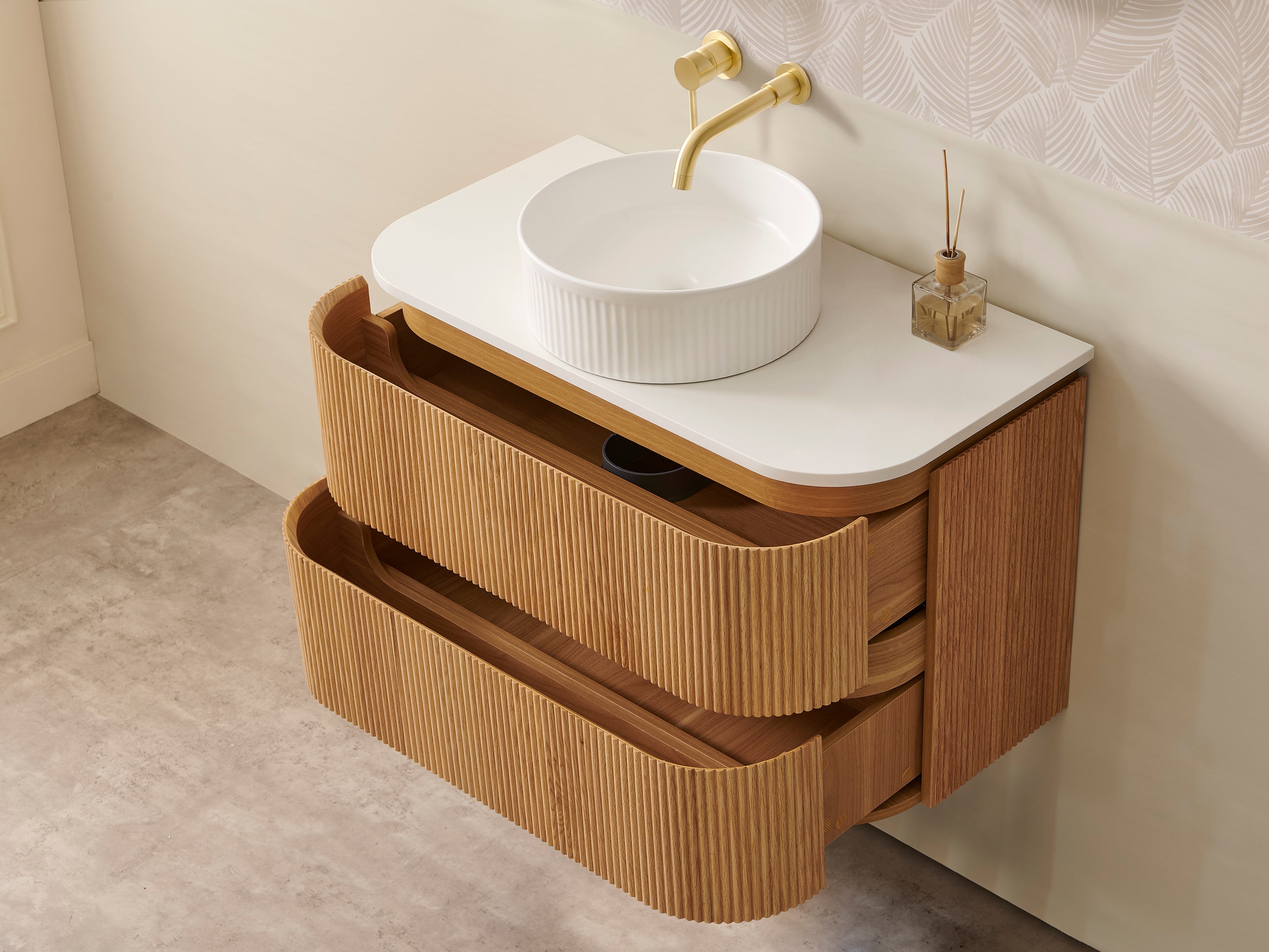 WINDSOR 900MM WALL HUNG VANITY | STONE TOP