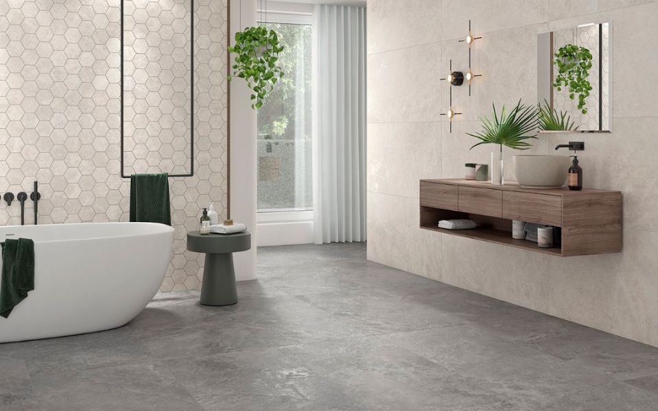 Liberty Grey Matte 595x1192: Sleek and modern tile design, perfect for contemporary interiors