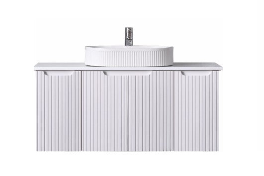 DUPLEX 1200MM WALL HUNG VANITY | MATT WHITE | CERAMIC TOP