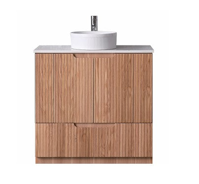 DUPLEX 900MM FREESTANDING VANITY | ROSEWOOD | STONE TOP
