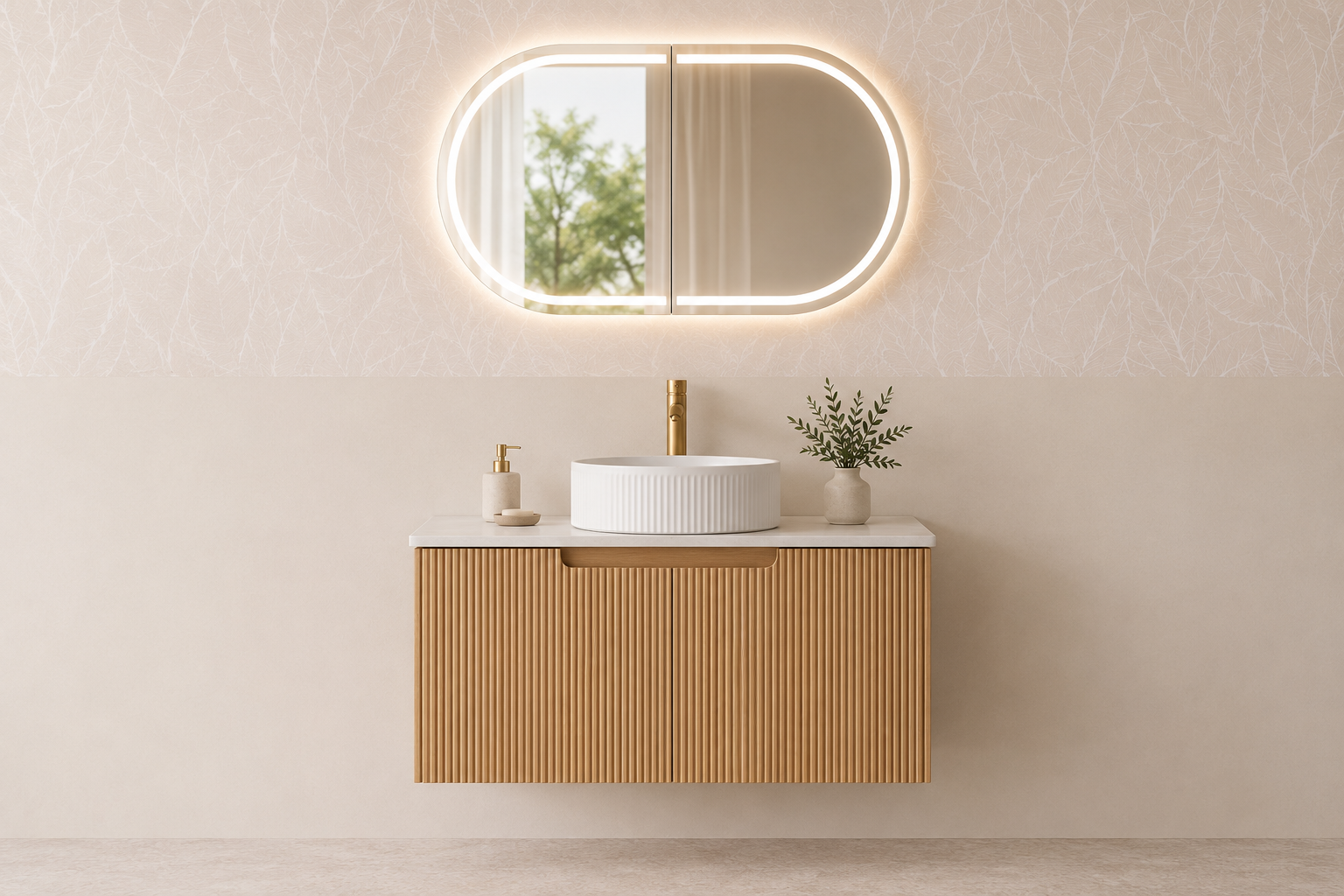 DUPLEX 750MM WALL HUNG VANITY | ROSEWOOD | CERAMIC TOP