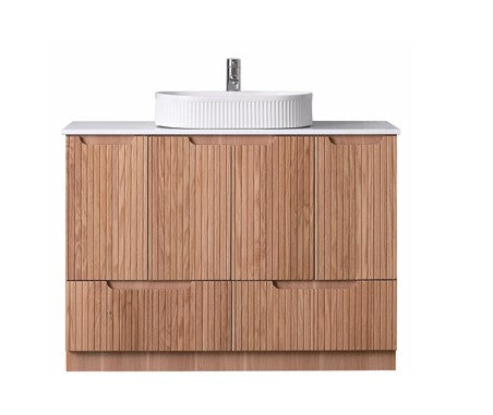 DUPLEX 1500MM FREESTANDING VANITY | ROSEWOOD | STONE TOP
