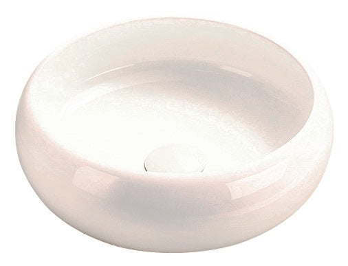 Gloss White Round Basin - Compact and stylish, perfect for modern bathrooms