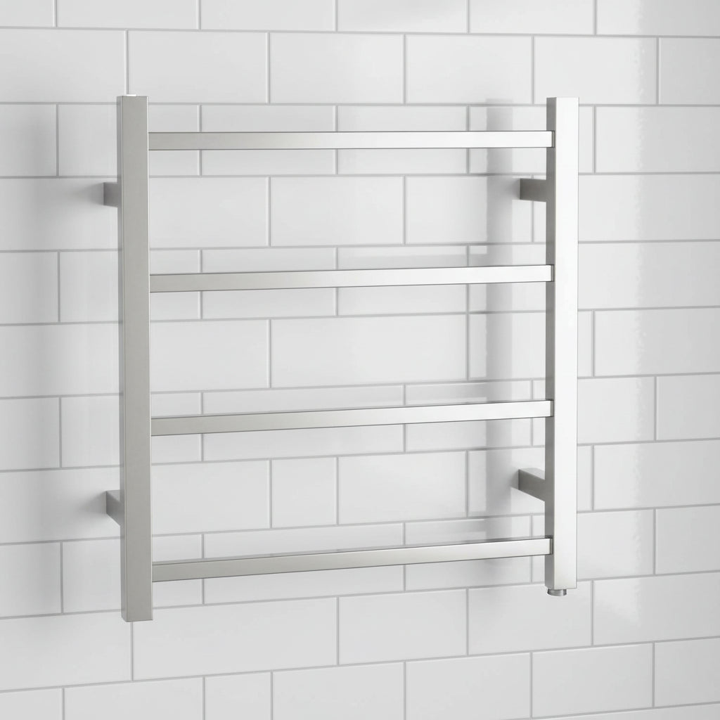 B&T World Electric Heated Towel Rail 4 Bars Chrome