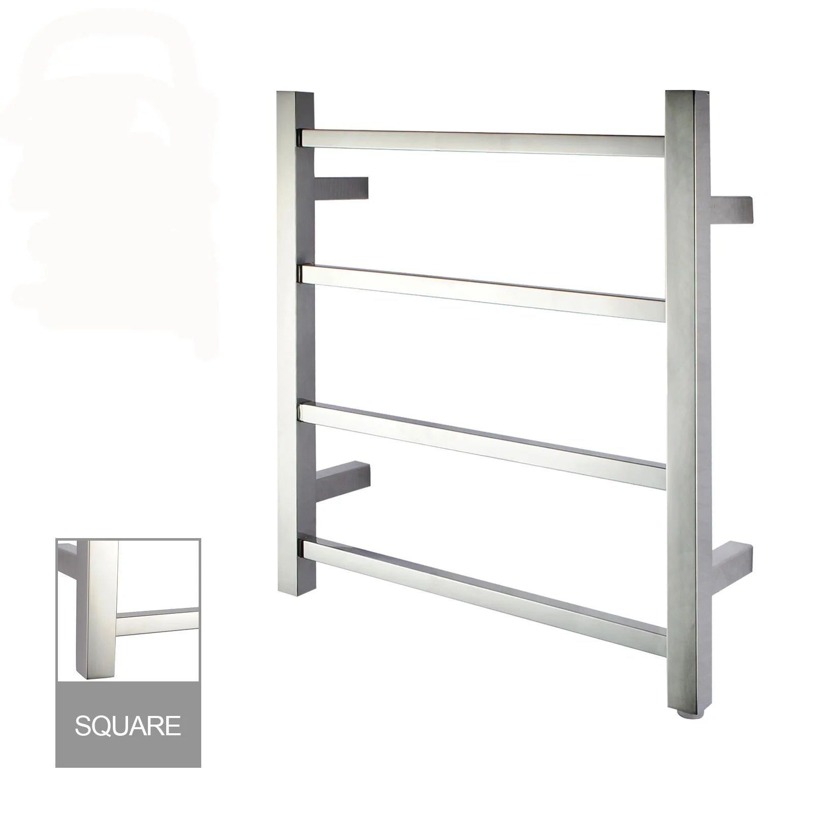 ELECTRIC HEATED TOWEL RAIL | 4 BARS | CHROME
