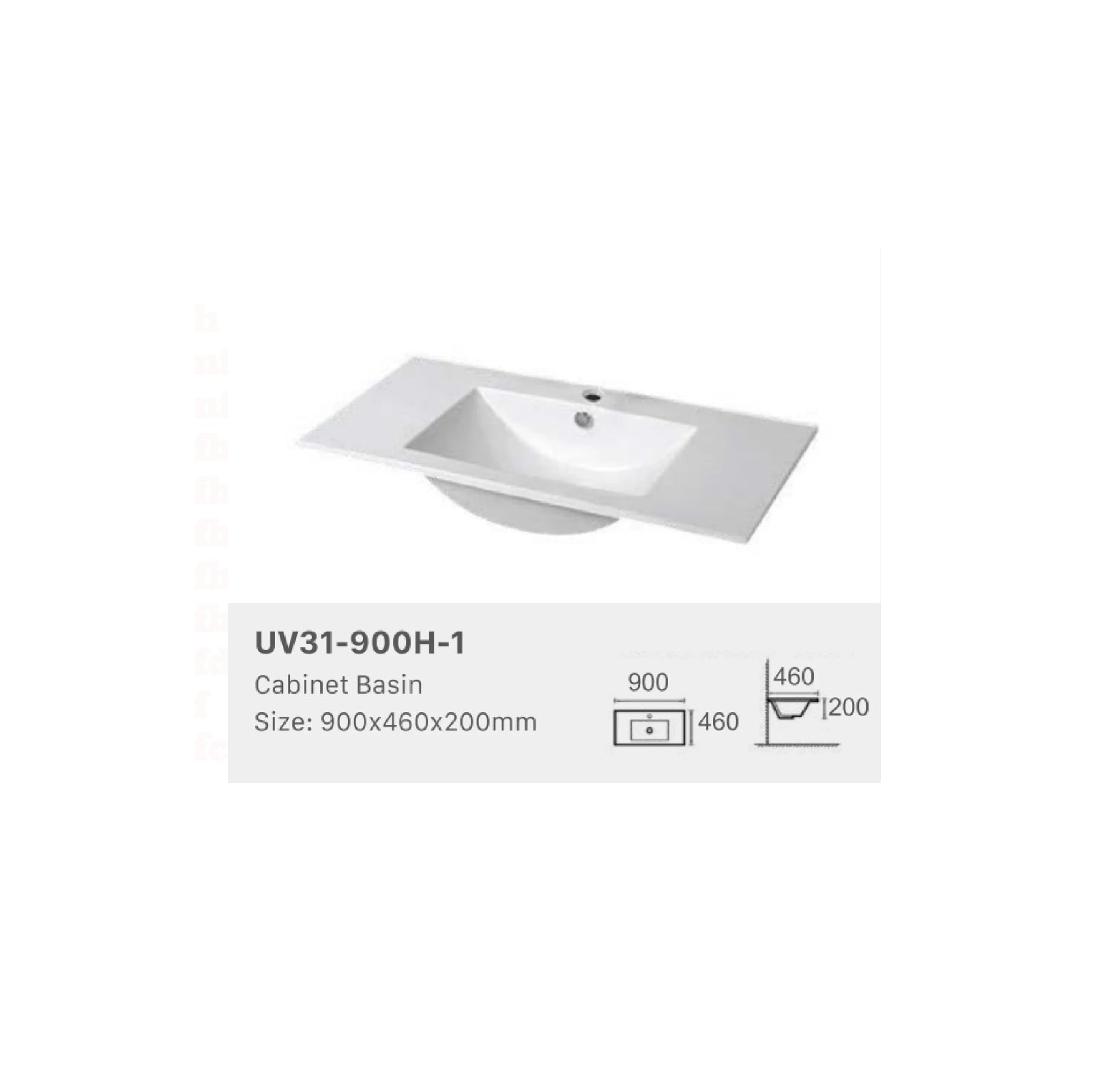 LUNA | 900MM WALL HUNG VANITY WITH CERAMIC TOP