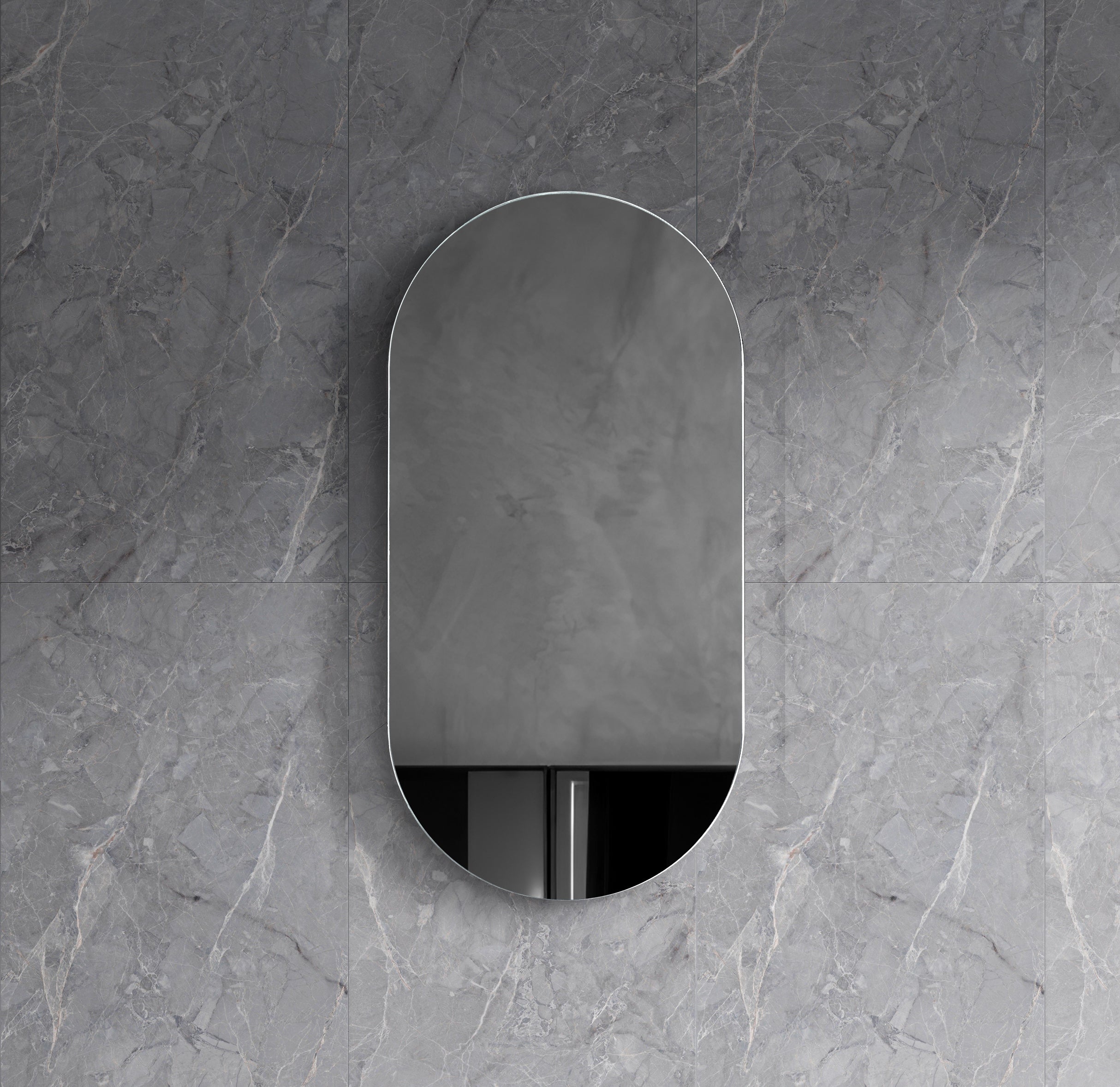 KRYSTAL | SHAVING CABINET | MATT BLACK | 450X900