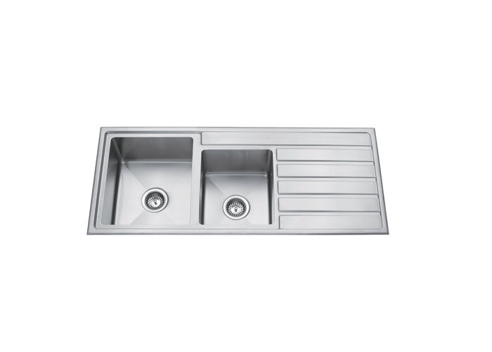 Atlas Handmade Sink 1200 Chrome: Sleek, handcrafted chrome sink for contemporary kitchens and bathrooms