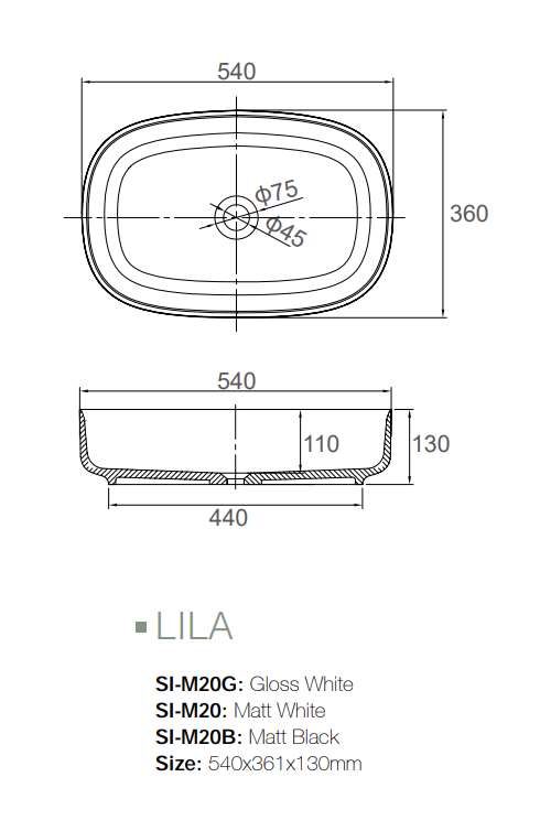 LILA | ABOVE SOLID SURFACE BASIN