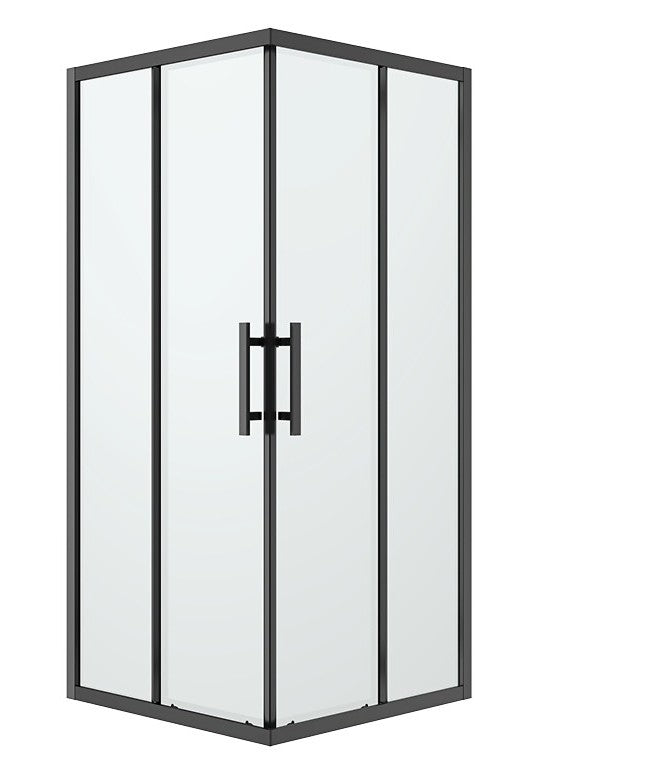 Premium Glass Sliding Shower Screen in Matt Black