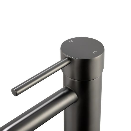 LUCID PIN BASIN MIXER - GUN METAL