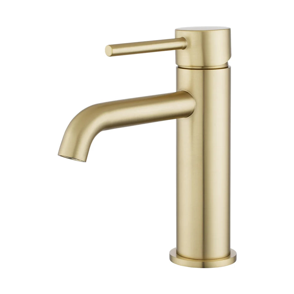 LUCID PIN BASIN MIXER - LIGHT BRUSHED GOLD