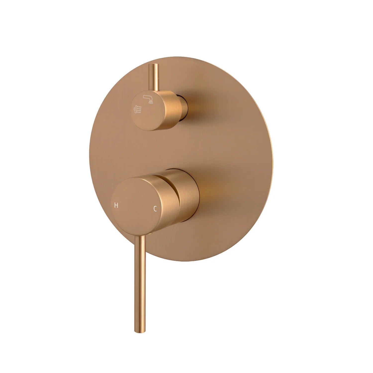 LUCID PIN SHOWER MIXER WITH DIVERTER - BRUSHED COPPER