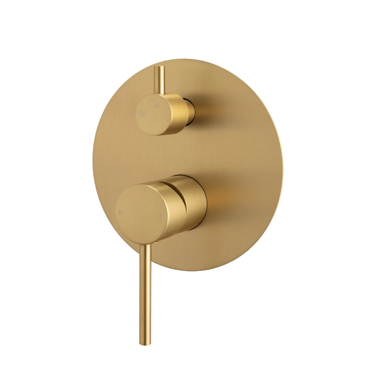 LUCID PIN SHOWER MIXER WITH DIVERTER - BRUSHED GOLD