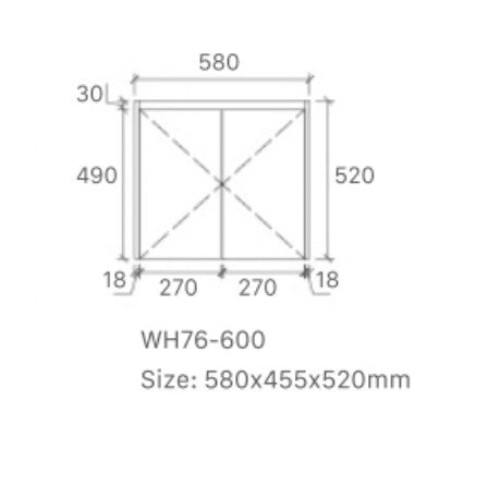 LUNA 600MM WALL HUNG VANITY | CERAMIC TOP