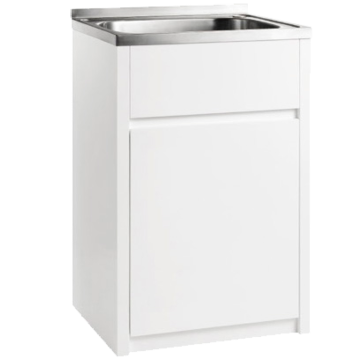 LAUNDRY TROUGH WITH PVC CABINET | 45L GLOSS WHITE