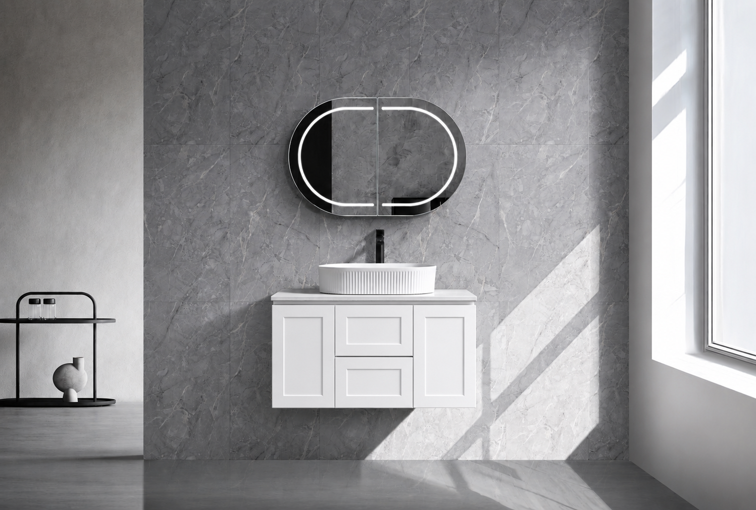 LUNA 1200MM WALL HUNG VANITY | CERAMIC TOP