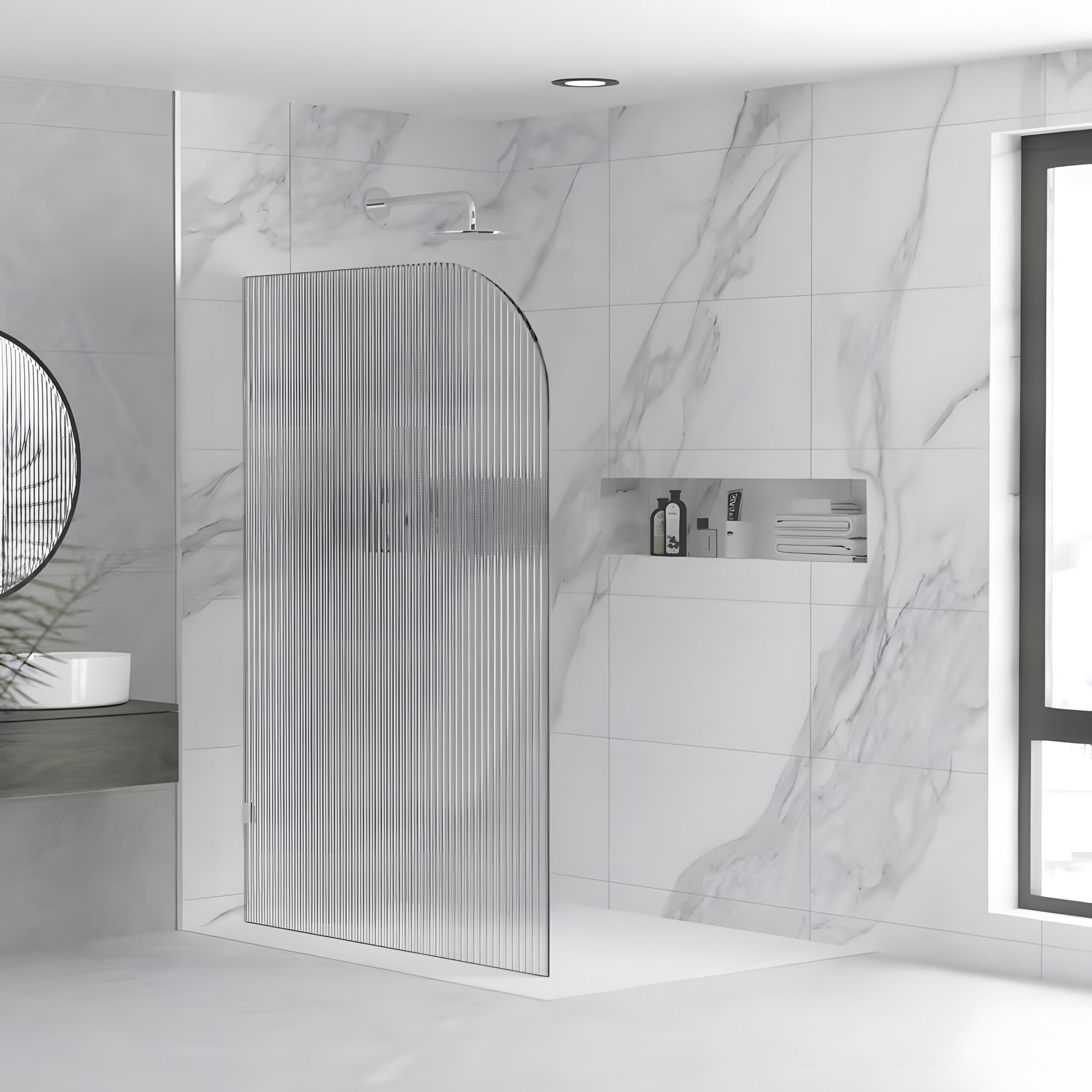 MILANO REEDED RADIUS FRAMELESS PANEL