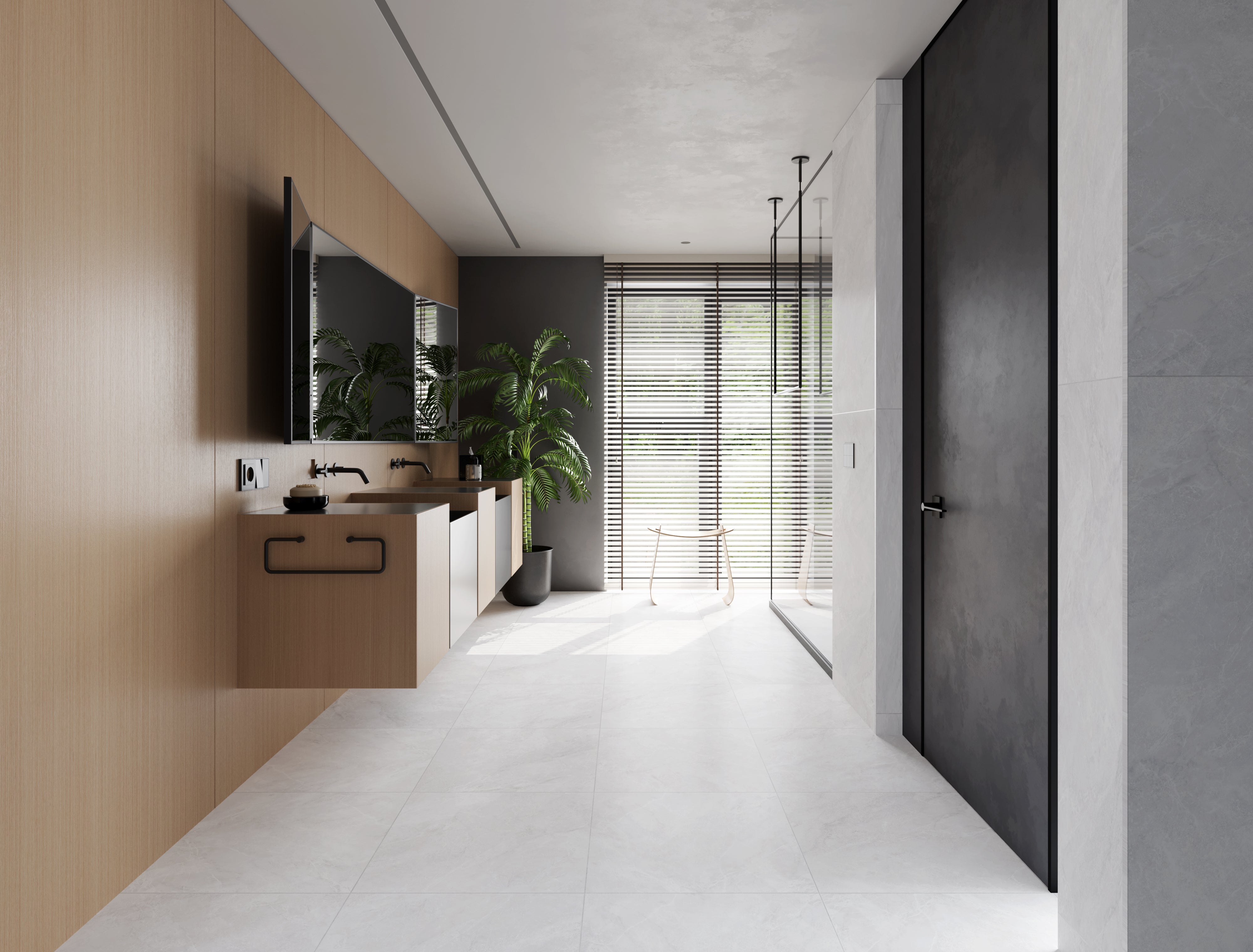 Alba White Matt Tile: Elegant 600x1200 option, ideal for bright and inviting interiors.