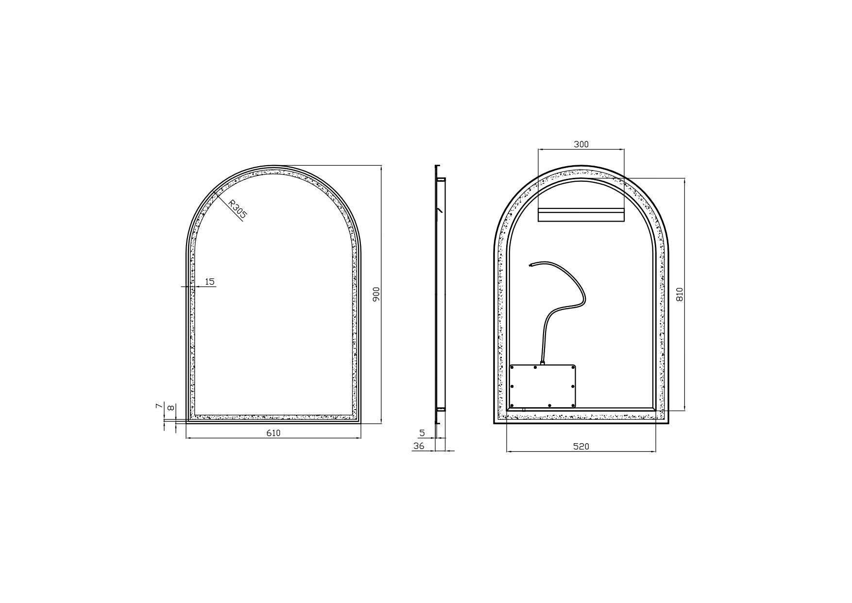 TASMAN | LED MIRROR | CHROME FRAME