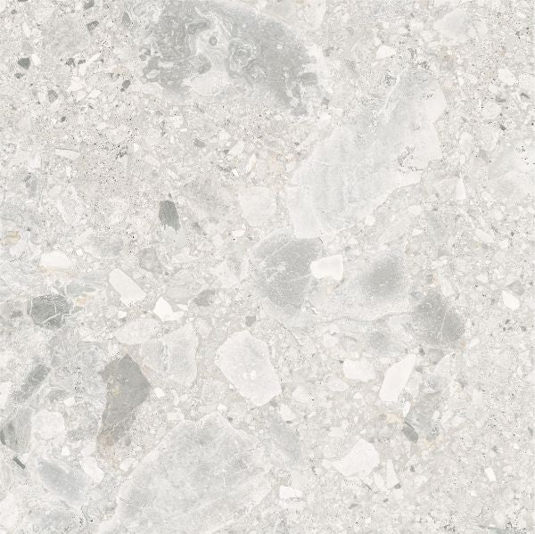 VERONA White Terrazzo Matt Tile 600x600 - Modern and Stylish Flooring Solution