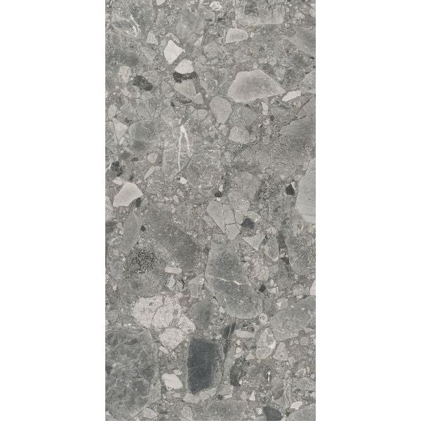 VERONA Dark Grey Terrazzo Matt Tile 300x600 - Stylish and Durable Wall Tile Option