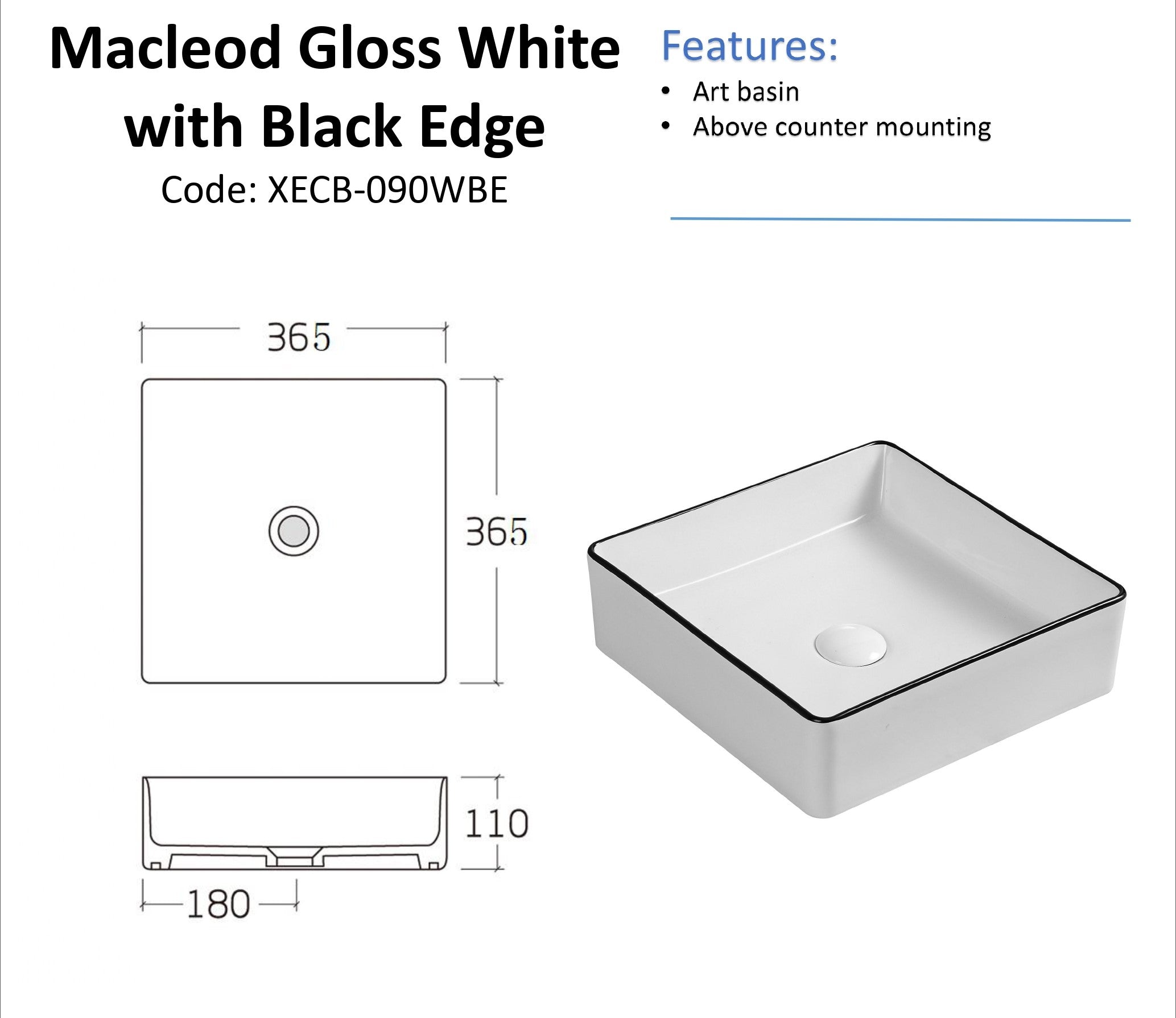 MACLEOD | SQUARE BASIN | 365X365