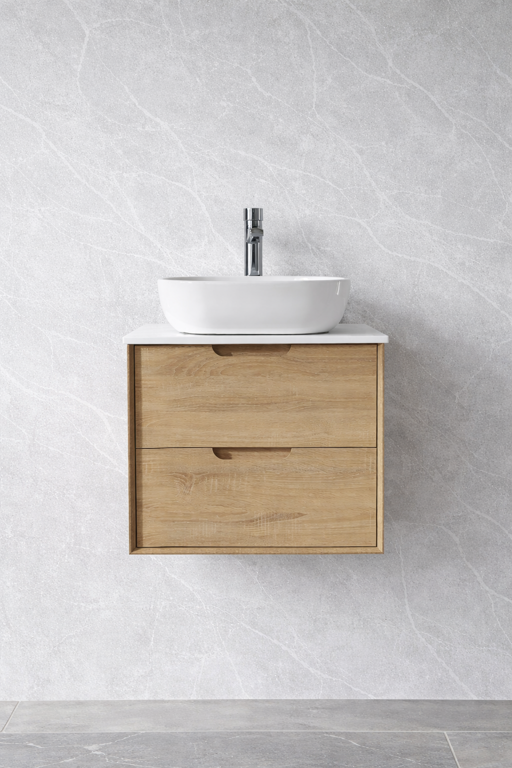 MINA 750MM WALL HUNG VANITY | STONE TOP