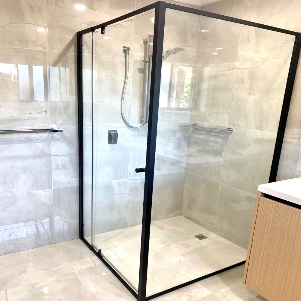 SEMI FRAMELESS PIVOT SCREEN | FRONT PANEL | MATT BLACK