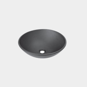 Midnight matt black round glass basin: Modern elegance for your bathroom