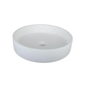 Mykonos round above counter solid surface basin - sleek and modern addition to contemporary bathrooms